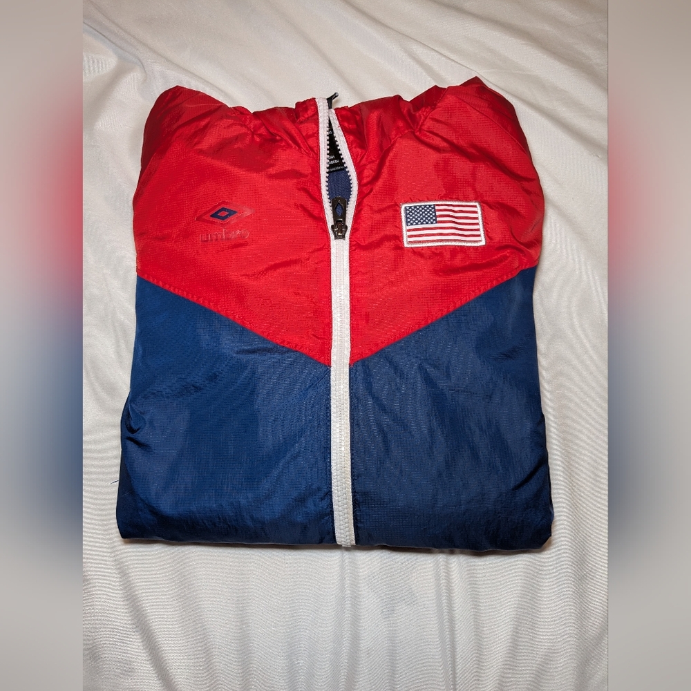 Umbro Boy's U.S.A. Soccer Jacket Size X-Large (18) - Hooded - Fair Condition‎
